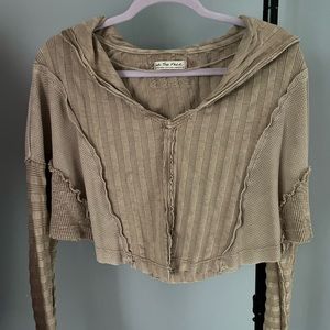 NWOT Free People cropped hoodie